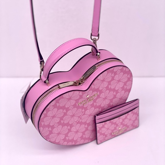 Kate Spade Love Shack Spade Flower Heart Crossbody and Small Wallet Card Holder - Picture 7 of 16